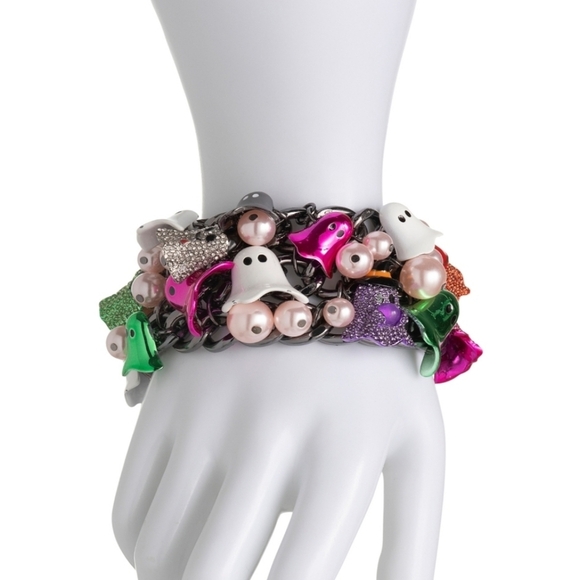 🖤🔹️Betsey Johnson 🔹️2025 Ghost Multicolor Halloween  Charm Bracelet - Picture 3 of 6
